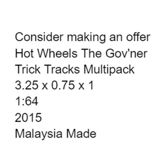 Hot Wheels The Gov'ner Diecast Car Trick Tracks Multipack 2015 Mattel Blue - Picture 2 of 11